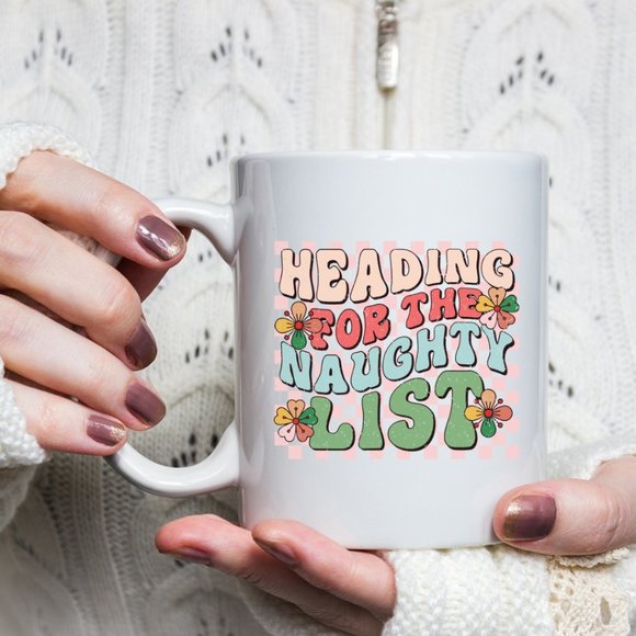 Naughty List Christmas Coffee Mug 15oz Cup - Picture 2 of 2